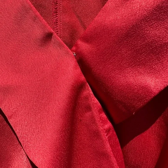 Eloquii Rust Red Mock Wrap Body Suit - Picture 3 of 9